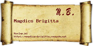 Magdics Brigitta névjegykártya